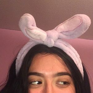 Pink / White bunny ears